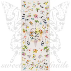 Summer Nail Art Summer Paradise Beach Water Decals