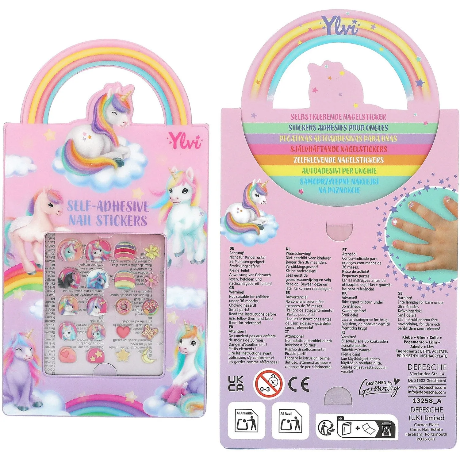 Ylvi Negle Stickers Pink